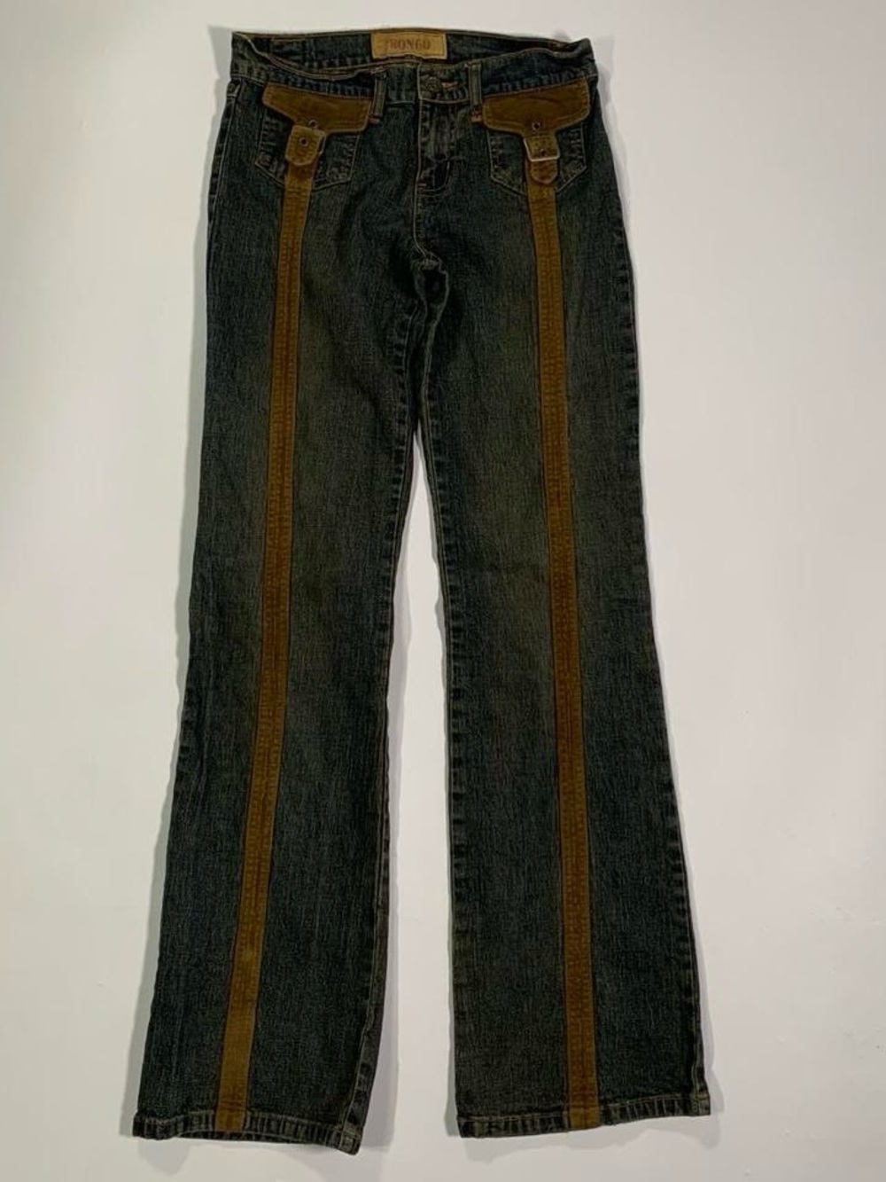 Bongo Low Rise Corduroy Trim Jeans 3 Y2K